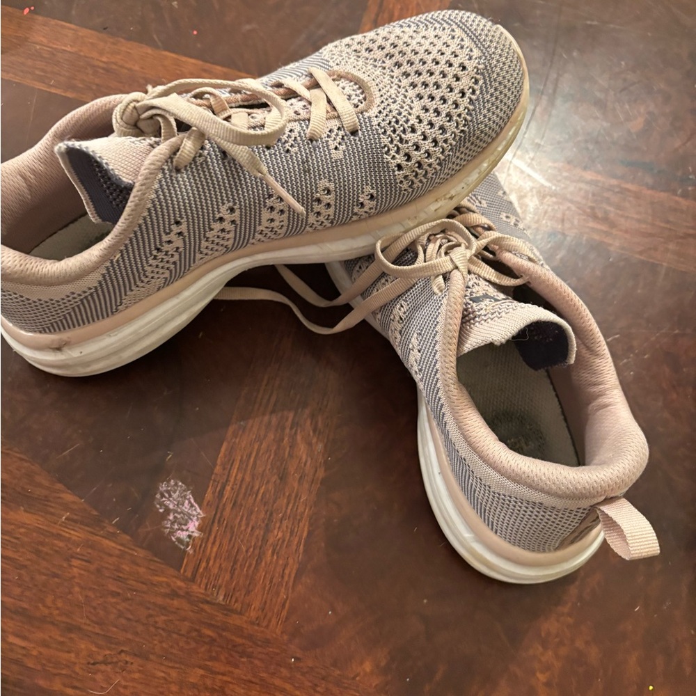 APL Cream Sneakers with Breathable Material and Low-Top Design